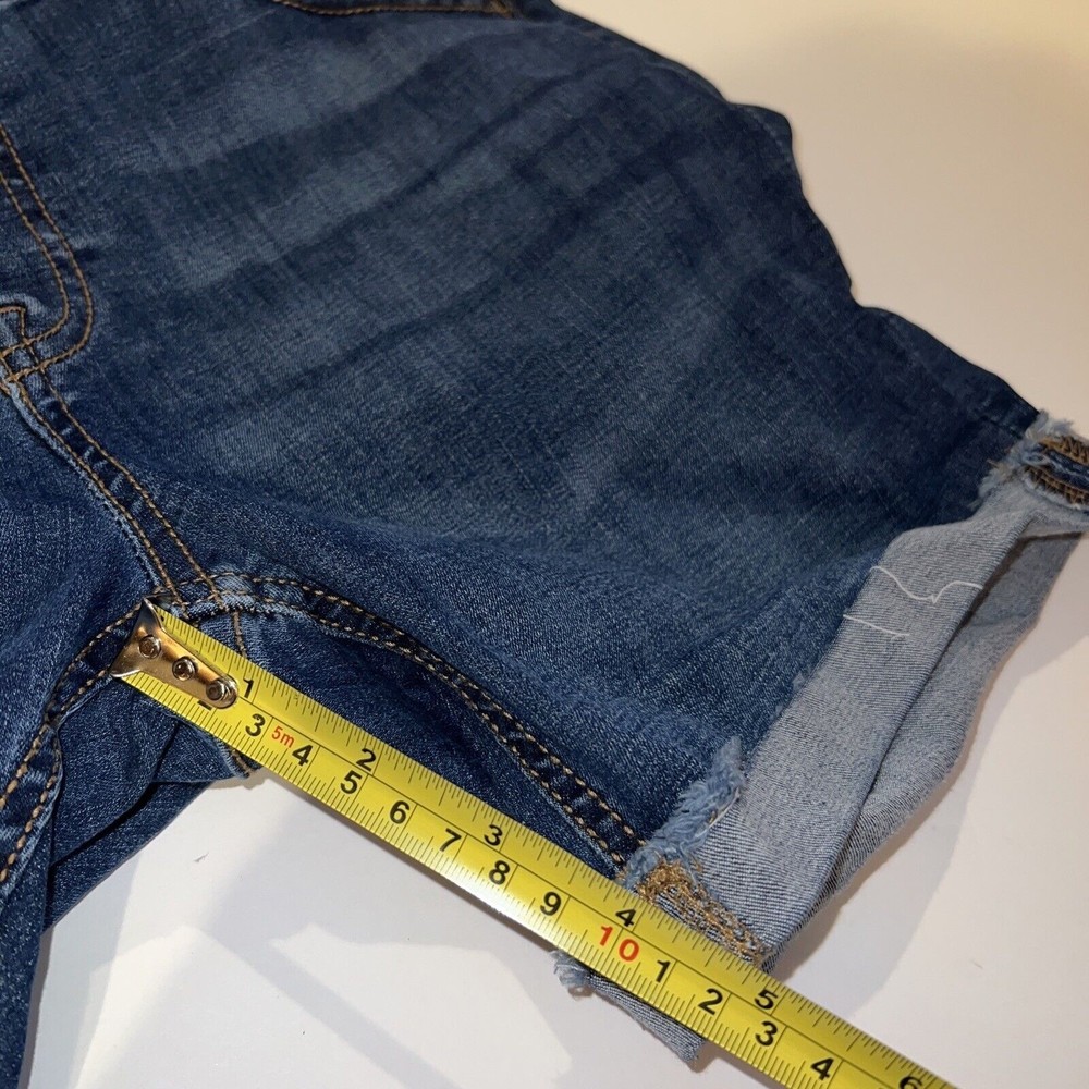 There Abouts kids Girls Denim Jean Shorts MIDI Size 14 DarkBlue Wash Belt Pullon - Picture 11 of 11